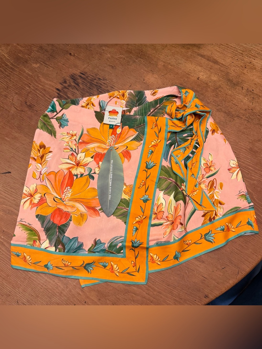 NWT FARM Rio Multicolor Birds Mini Skirt - Picture 3 of 3